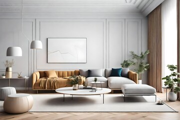 modern living room with beautiful furniture ,luxury lifestyle - Generative AI