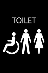 Neon light modern toilet sign.