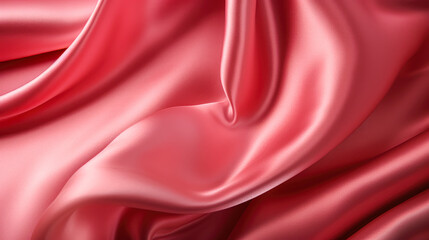Pink Shiny and Smooth Satin Fabric cloth with Curves and Folds AI Generative
