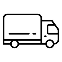 truck transport icon on transparent background