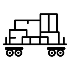 cargo package icon on transparent background