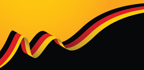 Fototapeta premium Germany flag ribbon abstract background vector 