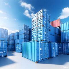 Global business logistics, import, export, ocean freight, container and industry. transportation industry concept