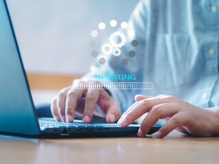 Operating system upgrade Installation app and software update process Keep users' devices up-to-date Update modern functions improve security User is downloading