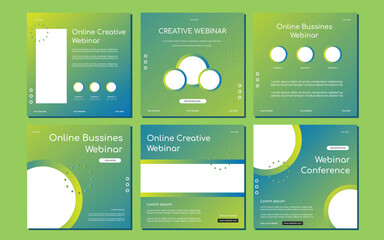 Set of Editable minimal square banner template. Suitable for social media post and web internet ads. Vector illustration with photo college