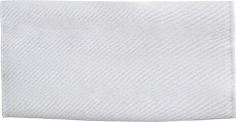 White blank clothing tag label isolated on white background