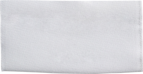 White blank clothing tag label isolated on white background