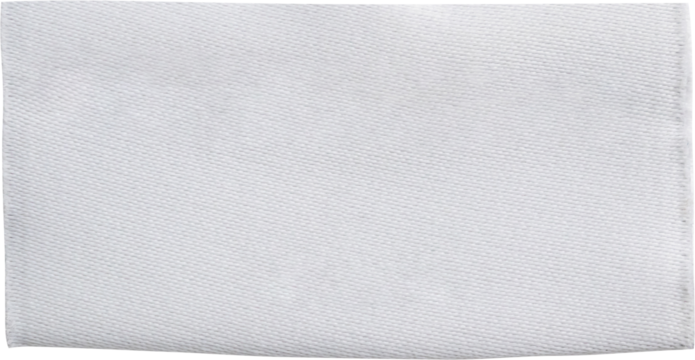White blank clothing tag label isolated on white background