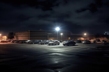 parking lot after dark