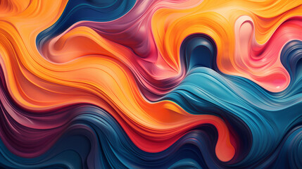 Random pattern from mixed multi-colored acrylic paint. Liquid marble pattern. - obrazy, fototapety, plakaty
