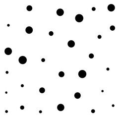 Confetti Polka Dot Black Pattern
