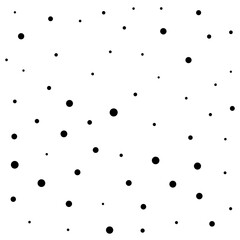 Confetti Polka Dot Black Pattern