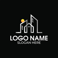 Fototapeta premium construction building logo design