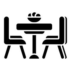 Trendy vector design of cafe table