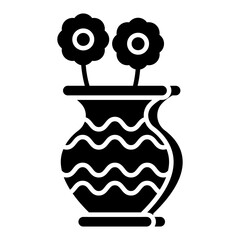 Trendy design icon of flower vase
