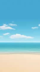 Fototapeta na wymiar beach with blue sky. Generative AI