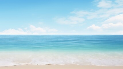 Fototapeta na wymiar beach and blue sky. Generative AI