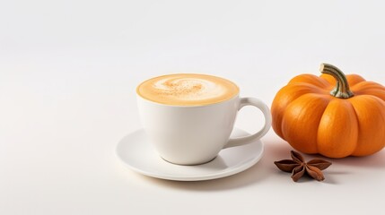 cup of coffee with orange. Generative AI