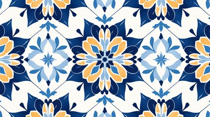 seamless pattern with flowers. Generative AI