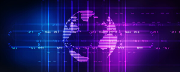 2d illustration world map abstract background
