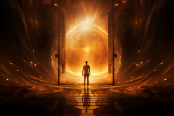 Celestial Portal, A Gilded Gateway to Eternity