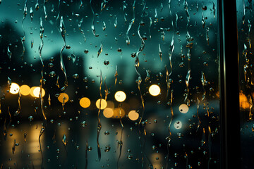 Raindrops on window - AI Technology