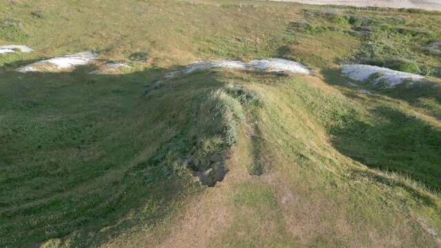 Svinklovene natural cliffs sea slopes phenomenom in Thy rural Denmark

