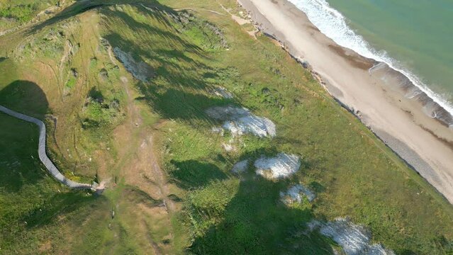 Svinklovene natural cliffs sea slopes phenomenom in Thy rural Denmark

