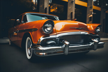 Vintage car in the street - AI Technology