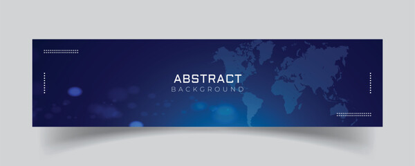 Linkedin banner with blue technology background
