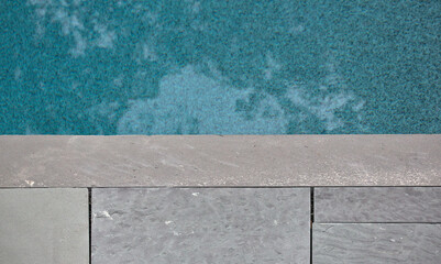 swimming pool water and floor texture pattern with stone tiles, edge (colors lines, abstract,...