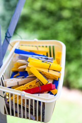 Little basket of clothes pins