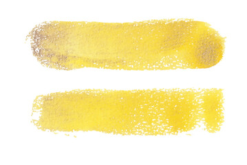 Golden Color watercolor brush vector set,	