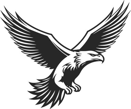 Eagle vector illustration design, flaying eagle
