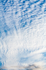 Dramatic white mackerel cloud formations