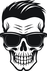 Skull illustration vector design for t shirt