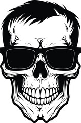 Skull illustration vector design for t shirt