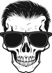 Skull illustration vector design for t shirt