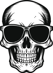 Fototapeta premium Skull illustration vector design for t shirt