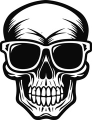 Skull illustration vector design for t shirt