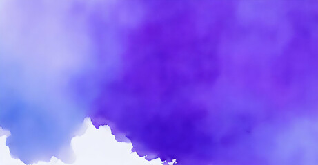 Blue purple watercolor on paper. Abstract background. Coral color