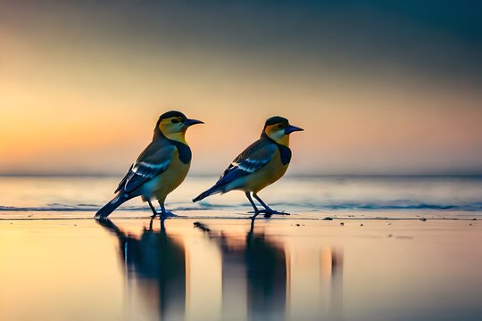 silhouette of a bird on the sunset