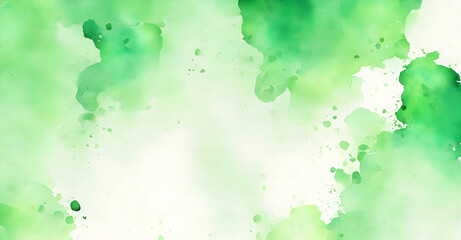 Green Watercolor Abstract Textures Background