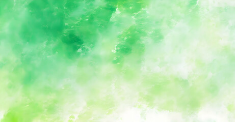 Fototapeta na wymiar Green Watercolor Abstract Textures Background