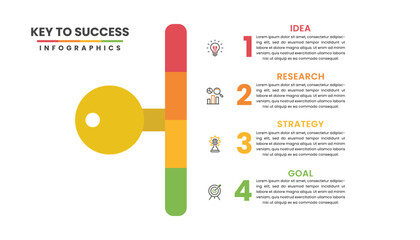 Infographic of key to success template design