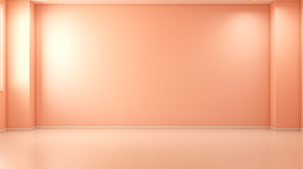 An empty soft peach background, radiates serene calmness and gentle aesthetics, creating a tranquil and elegant space.