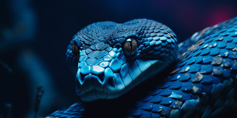 snake in aquarium created by AI - obrazy, fototapety, plakaty