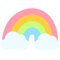 rainbow and clouds icon
