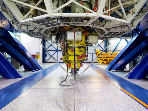 Telescope machinery at Paranal Observatory in Chile