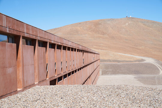 Facade of ESO Hotel and Cerro Paranal in Chile
